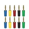 10PCS 2MM Banana Copper Gold Plated Electrical Connector Test Accessories 10002(5 Colors x 2) view 2