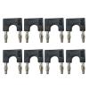 8pcs/4mm Banana Electrical Connector Short-Circuit Terminal Couple Adapter Jumper Instrument Test Line Socket(8 Black) view 2