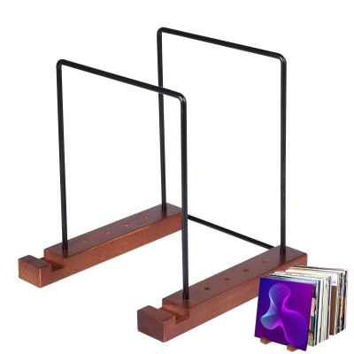 Record Table Stand Wooden Holder for Records Fashionable Books Documents CDs Photo Albums Multipurpose Home