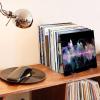Record Table Stand Wooden Holder for Records Fashionable Books Documents CDs Photo Albums Multipurpose Home view 2