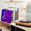 Record Table Stand Wooden Holder for Records Fashionable Books Documents CDs Photo Albums Multipurpose Home view 3