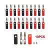 10Pcs Banana 4mm for Video Speaker Adapter Audio Wire Cable Connector Banana Plugs Connectors 4mm XF30(10black) view 2