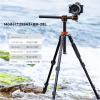 Compatible for Camera, 72" Aluminum Travel Tripod with Transverse Center Column & Ball Head, 10kg Load view 2