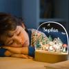 MDPrints Global Personalized Baby Gifts, Personalized Night Light for Kids, Baptism Night Light with Wooden Base, Bedroom Decor, Nursery Light, Baptism Gifts for Girl Boys (Woodland DK05) view 2