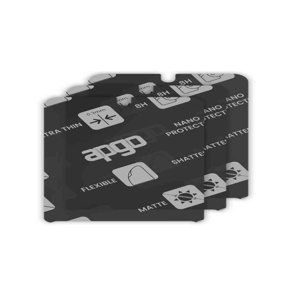 apgo 3x MATTE Hybrid protective glass compatible with Pax A35, flexible nano glass, great replacement for tempered glass, scratch-resistant, full glue