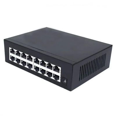 16-Port Network Switch, 1000M hub, LAN Ethernet RJ45 Splitter/Splitter with Power Adapter.