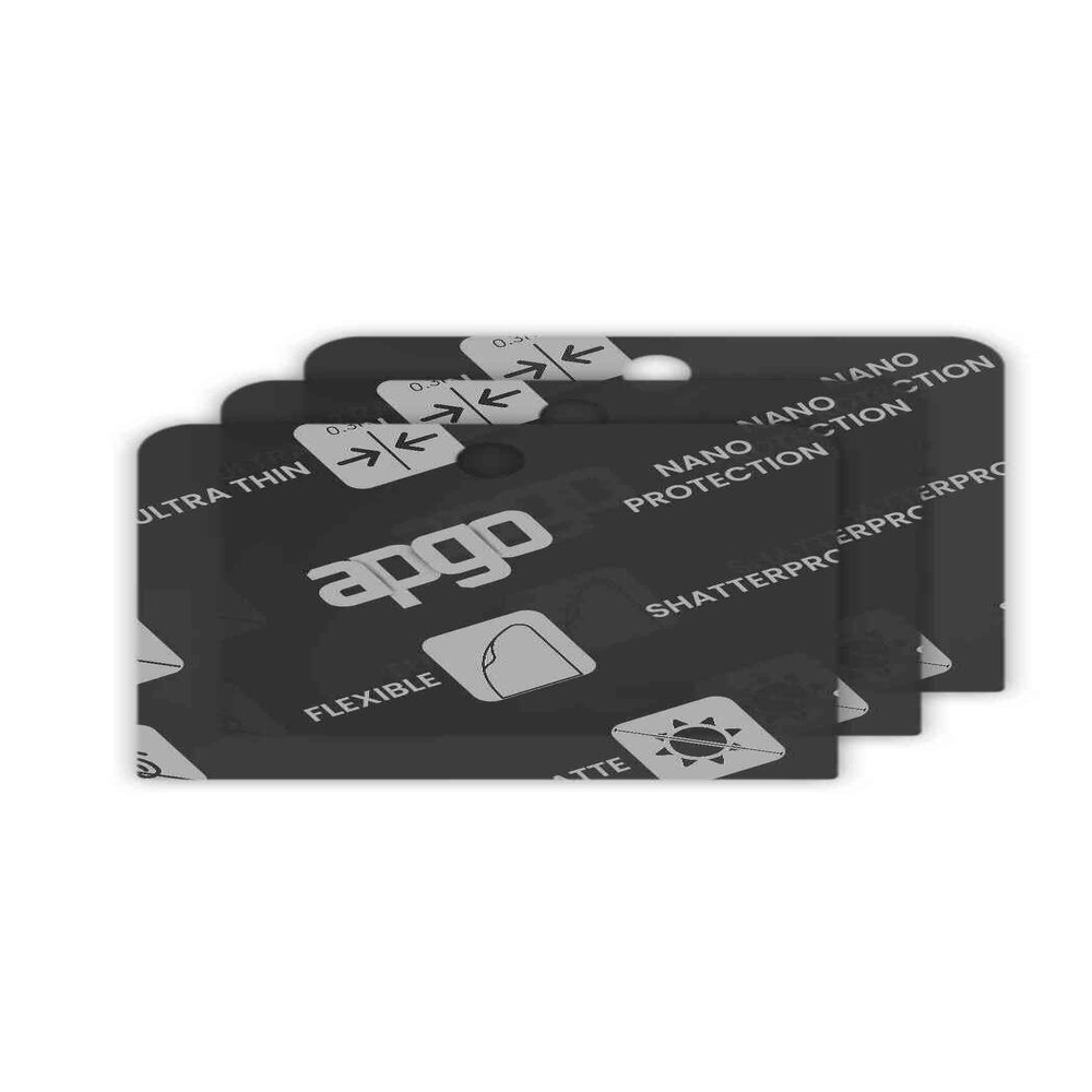 apgo 3x MATTE Hybrid protective glass compatible with Pax Q25, flexible nano glass, great replacement for tempered glass, scratch-resistant, full glue
