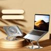 360 Laptop Stand, Rotatable Aluminum Alloy Tablet Cooling Stand with Folding Fan, Heatsink Support, Height Adjustment, Anti-Slip, Suitable for 7-17 Inch Tablets view 1
