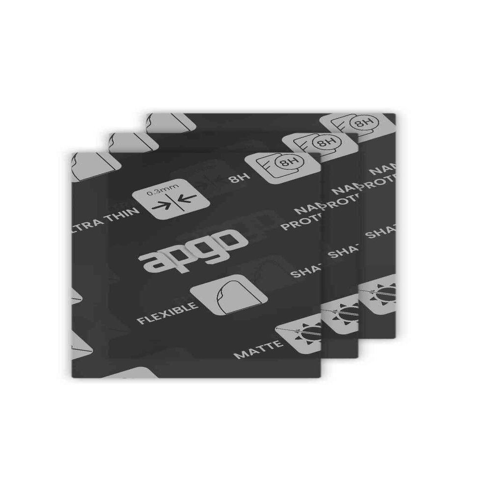 apgo 3x MATTE Hybrid protective glass compatible with Humminbird HELIX 5 CHIRP DI GPS G3, flexible nano glass, great replacement for tempered glass, scratch-resistant, full glue