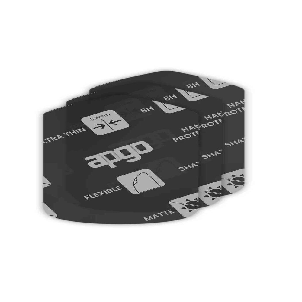 apgo 3x MATTE Hybrid protective glass compatible with Xoss Nav Gps, flexible nano glass, great replacement for tempered glass, scratch-resistant, full glue