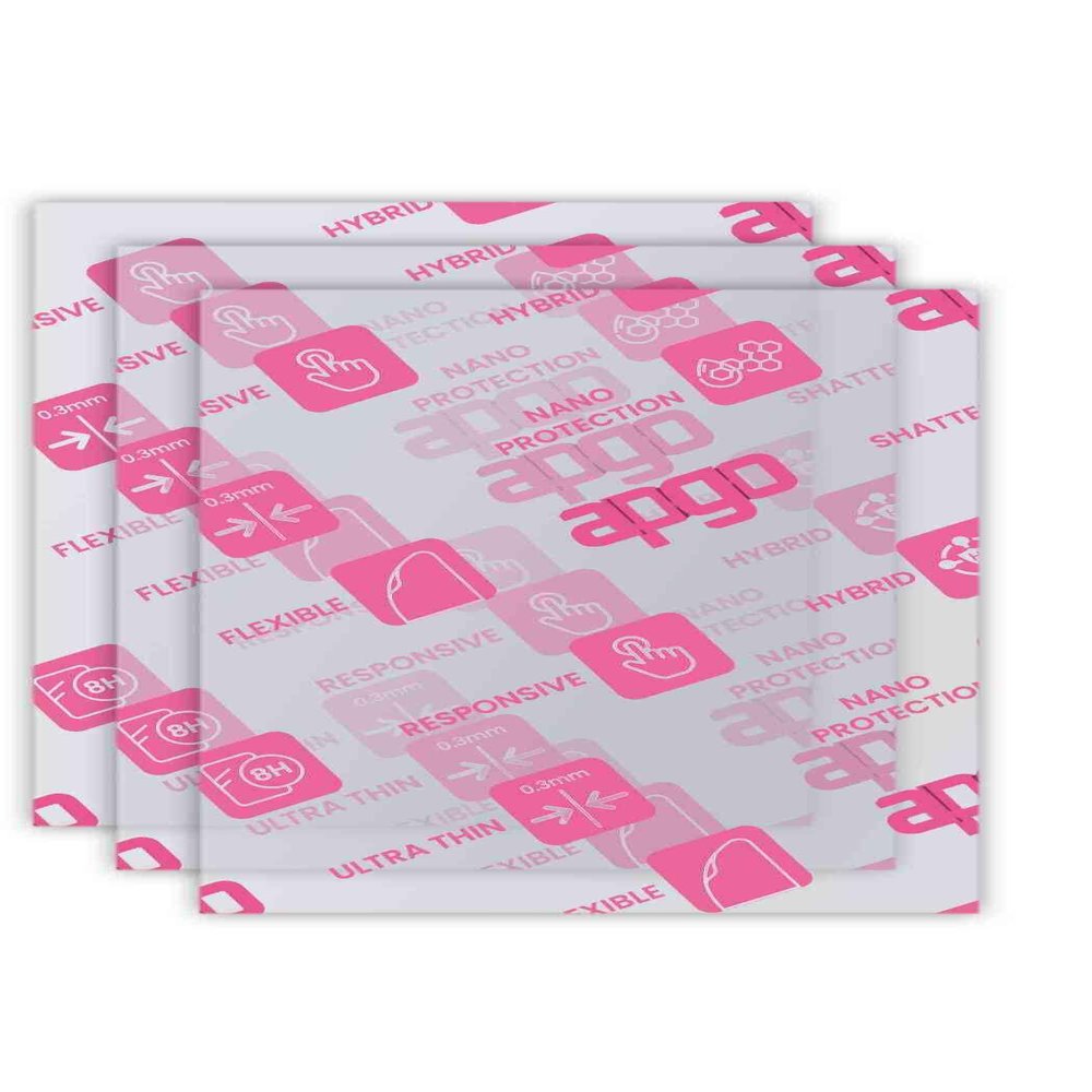 apgo 3x Ultra-Clear Hybrid protective glass compatible with Microsoft Surface NUC1, flexible nano glass, great replacement for tempered glass, scratch-resistant, full glue