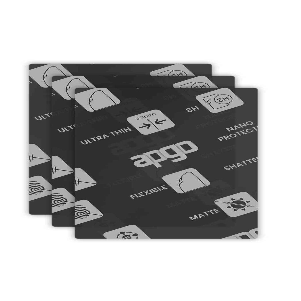 apgo 3x MATTE Hybrid protective glass compatible with Topdon Phoenix Plus 2, flexible nano glass, great replacement for tempered glass, scratch-resistant, full glue