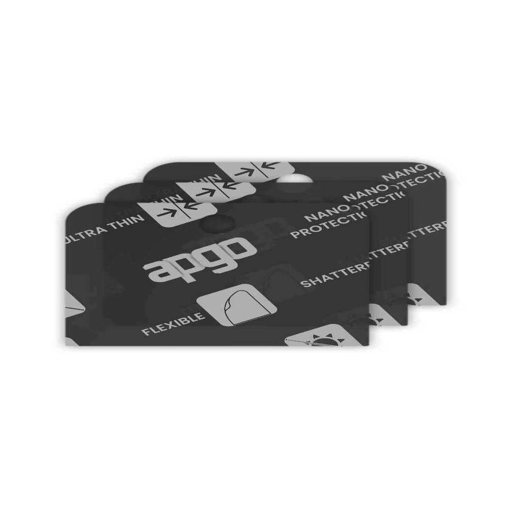 apgo 3x MATTE Hybrid protective glass compatible with Pax S210, flexible nano glass, great replacement for tempered glass, scratch-resistant, full glue