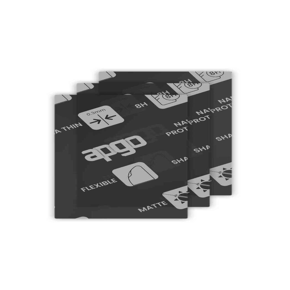 apgo 3x MATTE Hybrid protective glass compatible with Ayn Odin2 Mini, flexible nano glass, great replacement for tempered glass, scratch-resistant, full glue