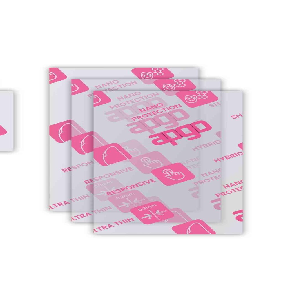 apgo 3x Ultra-Clear Hybrid protective glass compatible with Urvolax UR76C, flexible nano glass, great replacement for tempered glass, scratch-resistant, full glue