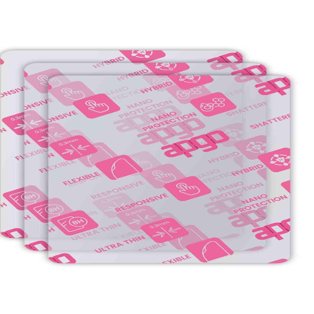 apgo 3x Ultra-Clear Hybrid protective glass compatible with Amazon Kindle 10, flexible nano glass, great replacement for tempered glass, scratch-resistant, full glue