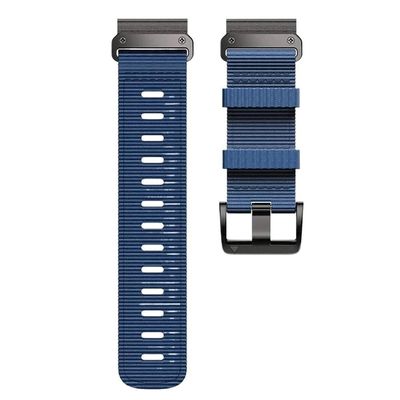 2226mm Braided Nylon Sports Watchbands fit for Garmin Tactix 87 Pro/Quatix 77X653(GREEN BLUE,26mm)