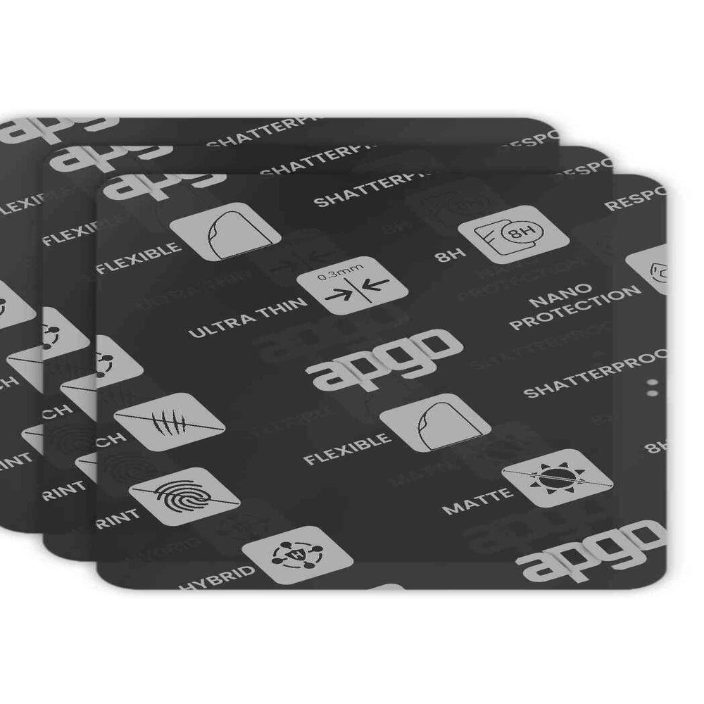 apgo 3x MATTE Hybrid protective glass compatible with Apple iPad (2025), flexible nano glass, great replacement for tempered glass, scratch-resistant, full glue