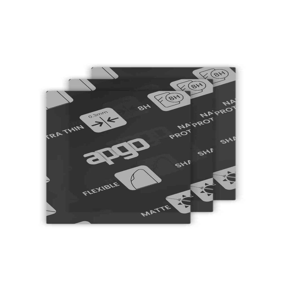 apgo 3x MATTE Hybrid protective glass compatible with Ayaneo Pocket S, flexible nano glass, great replacement for tempered glass, scratch-resistant, full glue