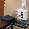 16-in-1 Power Strip with Switch & Surge Protection, 2026 New 16 in 1 Power Strip Surge Protector, Versatile Flat Plug Surges Protector with 12 Ac Outlets & 3 USB, for Home Office Dorm (Black) view 3
