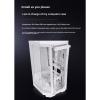 Computer Cases,Mid-Tower PC Gaming Case M-ATX/ITX - Front I/O USB 3.0 /Type-C Port - Panoramic View Tempered Glass Panel - Includes a 3.9-inch LCD Expansion Screen view 4