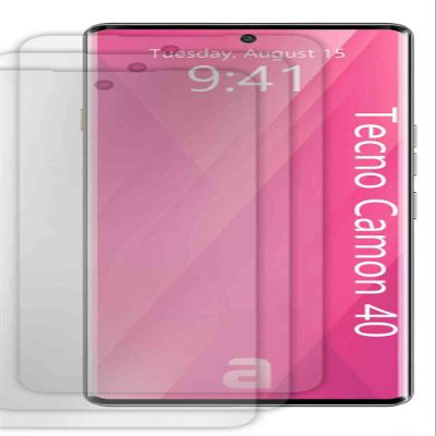 apgo 3x Hydrogel Ultra-Clear Screen Protector for Tecno Camon 40, Hydrogel Film, Flexible, Soft TPU with positioning layer easy installation