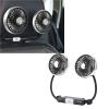 Suitable for USB Car Fan Powerful 3 Speed Dual Head Gooseneck 360 Degree Rotatable DC5V Seat Headrest Auto Accessories view 2