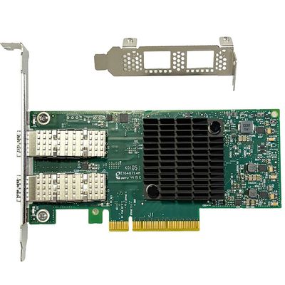 10/25GbE SFP28 Network Card Compatible with MCX4121A-ACAT PCIe Ethernet Card with ConnectX-4 Lx Controller, 2 Ports SFP28 (10/25G), PCIe 3.0, SR-IOV RoCE v2 Jumbo Frames PXE iSCSI PCI Network Adapter