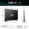 Hisense 50-Inch Class H5 Series 4K UHD HDR Google Smart TV (50H5BG, 2025 Model) - Dolby Vision Gaming, HDR 10, Motion Rate 120, AI Upscaler, DTS Virtual X, Game Mode Plus, Google Assistant Built-in view 2