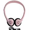 WEBDARAZ Cute Pink Wired Headphones for Kids, 3.5mm On-Ear Cartoon Beerus Headphones with 30mm Drivers, Lightweight ABS Build, IPX-4 Splash Resistant, Plug & Play for School, Travel & Gifts (Pink) view 1