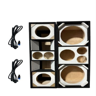 10" Brazilian Style Chuchera Speaker Box & 1 LA Box Vented Enclosure for Car (White)