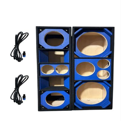 10" Brazilian Style Chuchera Speaker Box & 1 LA Box Vented Enclosure for Car (Blue)