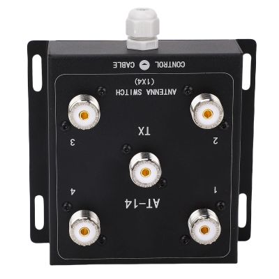 Marhynchus 4 Way Coaxial Remote Switch 4-Way Coaxial Remote Switch 4-Way Switch with SO-239 Connector for 1.8-60MHz 50ohm 500W PEP +12V Control Voltage