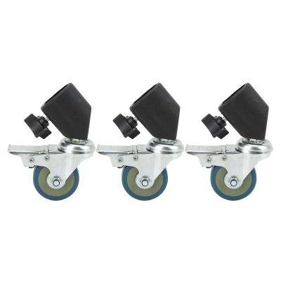 3pcs 22mm Ca Wheels Set, Stand Cas with Brake, Locking Ca Set for Photography Stand Studio, and Pla Wheels for Photo