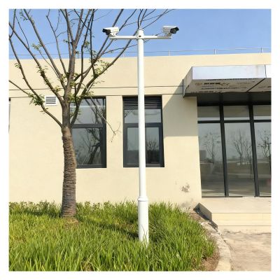YXXSDP Flexible Detachable Surveillance Pole, Weatherproof Metal Camera Mounting Bracket, Heavy-Duty Security Bollards for Entrances Roadways(3.5m/11.5ft)