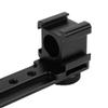 Aluminum y Triple Hot Shoe Mount Bracket, C for one Hot Shoe Mount with 1/4 S Hole, Weight CNC Macd Black Anodized for Phone view 2