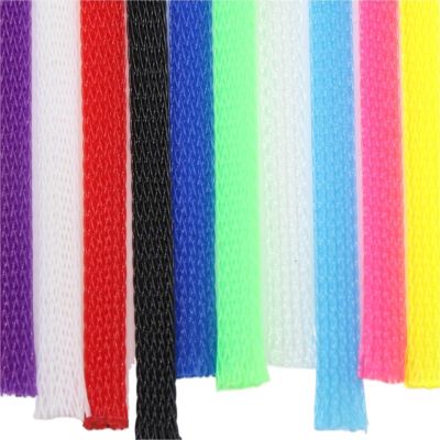 1Pc 2/5/10/20M Braided Cable Sleeve 3 4 6 8 10mm Single PET Expandable Nylon Data Keyboard Cable Sheath Protector Wire(Clear,4mm,2 Meters)