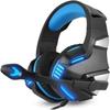Headphones, Lightweight Over The Ear with Clear Sound and for Extra Bass, Long Cord, 3.5mm Jack for Phones and Laptops(Blue) view 1