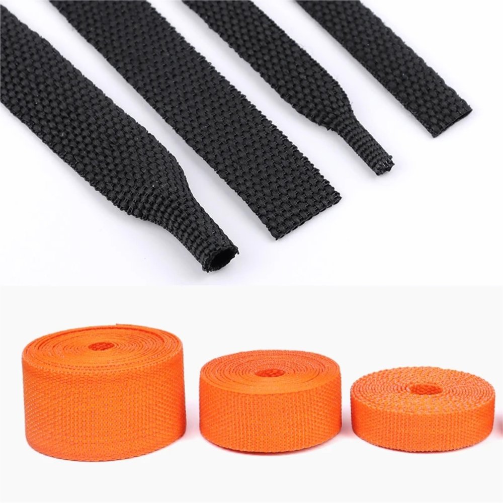 1Pc 1~50m Shrinkable PET Braided Cable Sleeve Heat Shrink Tube Insulation Flam Retardant Wrap Protection(Black,12mm,50 Meters)
