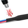 1Pc 1~50m Shrinkable PET Braided Cable Sleeve Heat Shrink Tube Insulation Flam Retardant Wrap Protection(Black,12mm,50 Meters) view 3