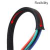 1Pc 1~50m PET Expandable Braided Sleeve 2~25 mm Tight High Density Wire Insulated Protection Cable Sheath(Black Red,4mm,50 Meters) view 4