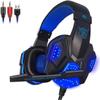 Gaming Headset, Surround Sound Over Ear Headphones with Mic, LED Light for Mac Laptop view 1