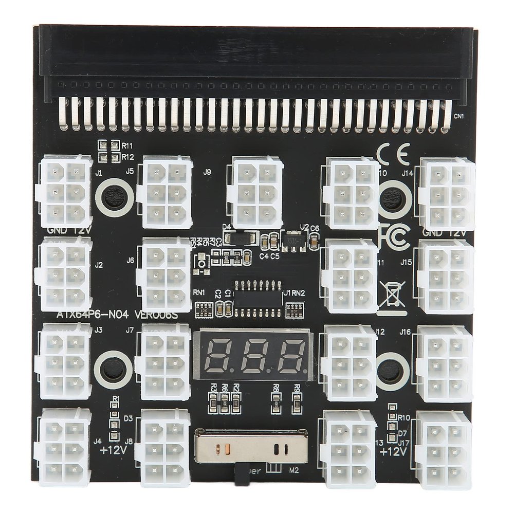 17 Ports 6Pin Distribution Board A, Distribution Board e, Maximum Support 1200W with LED Vol Di, 12V for Video Card