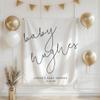 Minimalist Baby Shower Fabric Gender Neutral Party for Girls Boys Modern Baby Shower Celebration Backdrop Supplies Photography Background Banner Photo Booth Props view 1