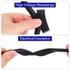 MECCANIXITY 5Pcs Wire Insulation Braid Fire Sleeve,9.8Ft-6mm ID Black, High Temp Silicone Coated Fiberglass Sleeving for Automotive Hose Lines Electrical Wiring view 3