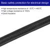 MECCANIXITY 5Pcs Wire Insulation Braid Fire Sleeve,9.8Ft-6mm ID Black, High Temp Silicone Coated Fiberglass Sleeving for Automotive Hose Lines Electrical Wiring view 4
