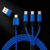 SvyiLink USB Cable PD Fast Charger Lighted Up (USB 6IN1 Braid Blue),A Mobile Phone Data Cable, specifically a Fast Charging Cable, Crafted from Nylon Braided Material. view 1