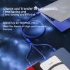SvyiLink USB Cable PD Fast Charger Lighted Up (USB 6IN1 Braid Blue),A Mobile Phone Data Cable, specifically a Fast Charging Cable, Crafted from Nylon Braided Material. view 3
