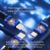 SvyiLink USB Cable PD Fast Charger Lighted Up (USB 6IN1 Braid Blue),A Mobile Phone Data Cable, specifically a Fast Charging Cable, Crafted from Nylon Braided Material. view 4