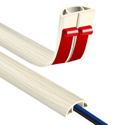 Floor Cord Covers for Wires 10FT Cable Hider Wire Cover Self Adhesive Cord Hider Floor for Offices, Homes, Workshops, Warehouses Cable Cavity 0.39" W x 0.27" H